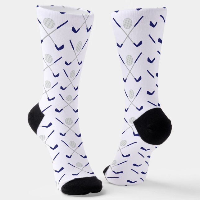 Navy Golf Clubs Mustersocken Socken (Gewinkelt)