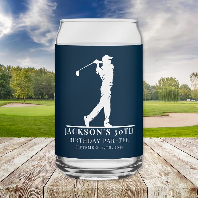 Navy Golf Geburtstags-Par-tee  Dosenglas (Von Creator hochgeladen)
