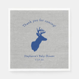 Navy Gray Oh Deer Buck Baby Dusche Dekoration Serviette