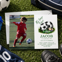 Navy Green Soccer Kids Watercolor Foto