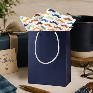 Navy Grün Gold Bunte Koteletten Vatertag Seidenpapier