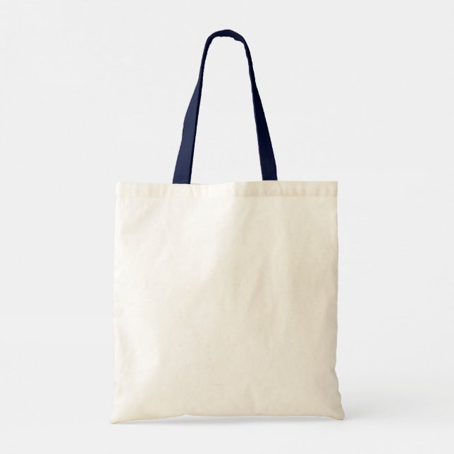 Navy Handle Canvas-Tasche Tragetasche (Rückseite)