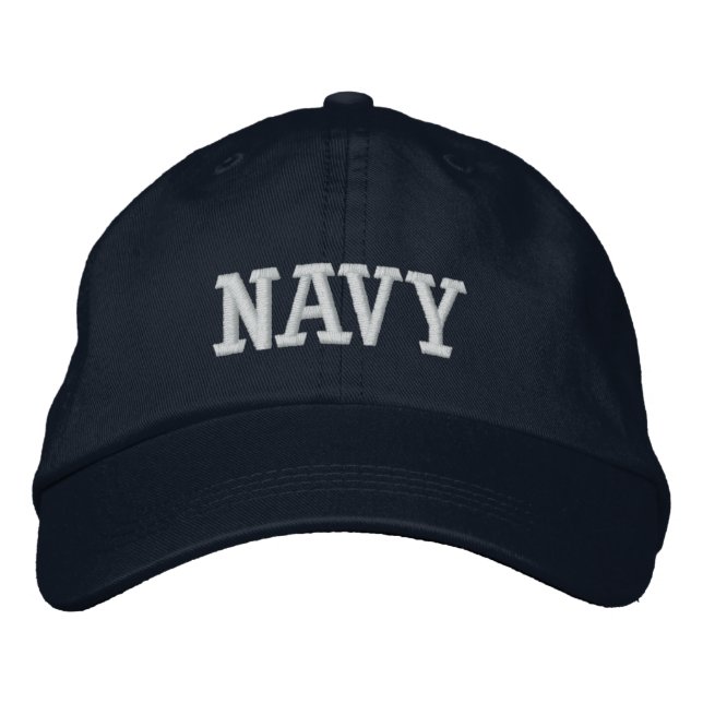 NAVY Hat Bestickte Kappe (Vorderseite)