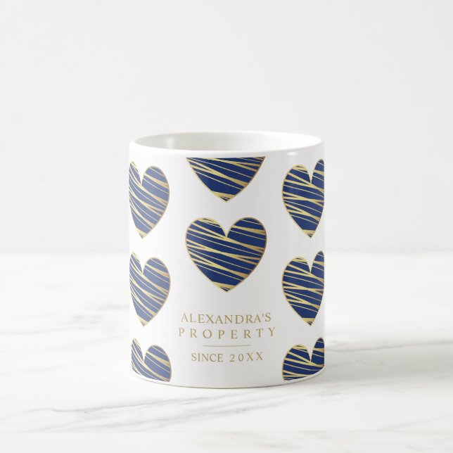 Navy Heart Best Friends All Occasion  Kaffeetasse (Mittel)