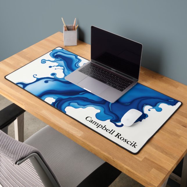 Navy Indigo Abstract Watercolor (Bureau 2)