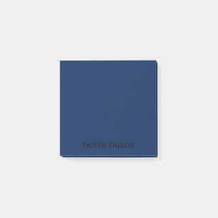 Navy Indigo Berufliches Minimalistisches Schwarzes Post-it Klebezettel