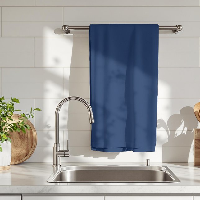 Navy Indigo Solid Color | Klassisch und elegant Geschirrtuch (Von Creator hochgeladen)