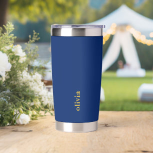 Navy isolierter Becher mit individuellem Markentex