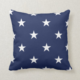 Navy Large Stars Pillow Kissen