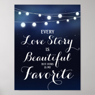 Navy Lichterfolge Jede Liebe ist..wedding Poster