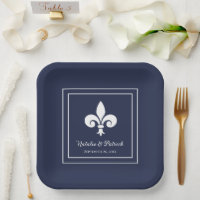 Navy Lilie Wedding Paper Tellers