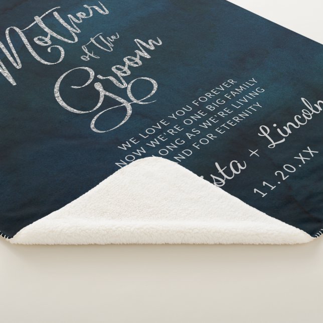 Navy Luster an die Mutter des Groom Zitats Sherpadecke (3/4)