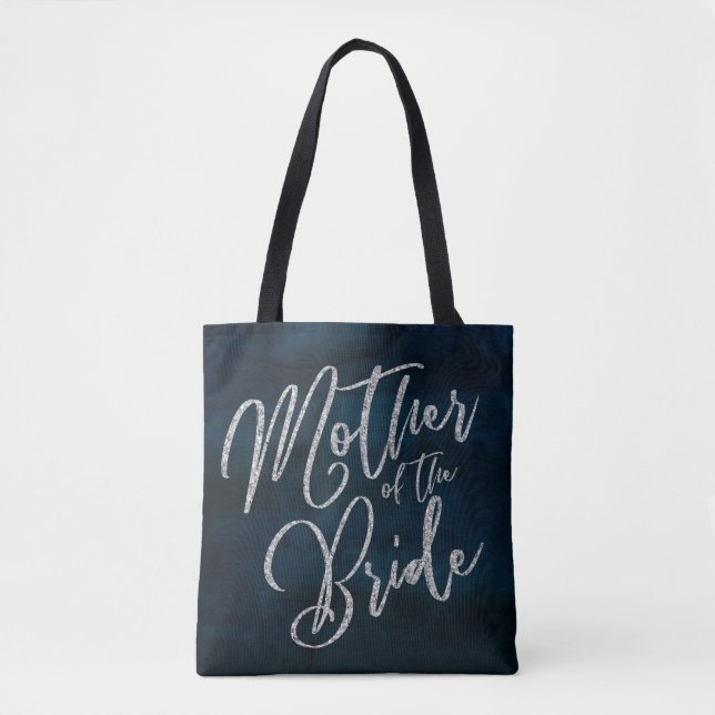 Navy Luster Dark Blue Monogram Mutter der Bride Tasche (Vorderseite)