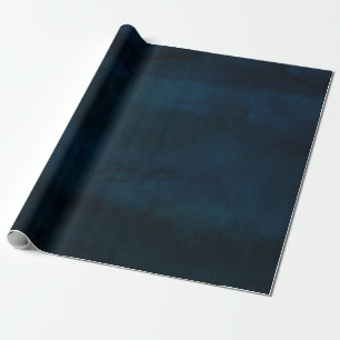Navy Luster Dunkelblaue Wasserfarbe Textur Hochzei Geschenkpapier