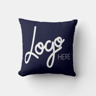 Navy-Markenwerbung für Big Business-Logos Kissen