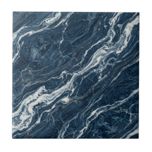 Navy Marmor Fette Zeitgenössische Design-Optik Fliese