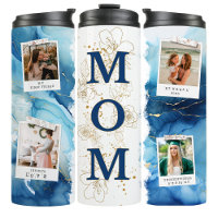 Navy Marmor Mutti Foto Kaffee Reise Tumbler Becher