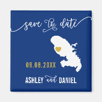 Navy Martinique Wedding Speichern Sie die Datumska