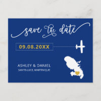 Navy Martinique Wedding Speichern Sie die Datumska