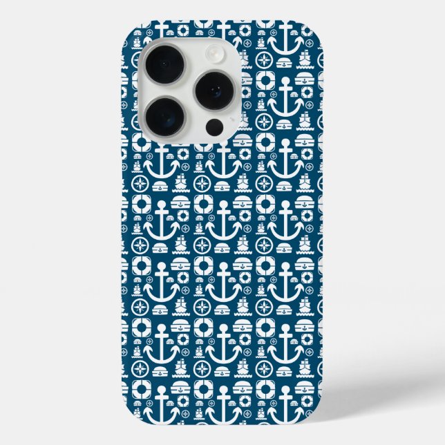 Navy-Matrose Element Meer Muster Case-Mate iPhone  Hülle (Rückseite)