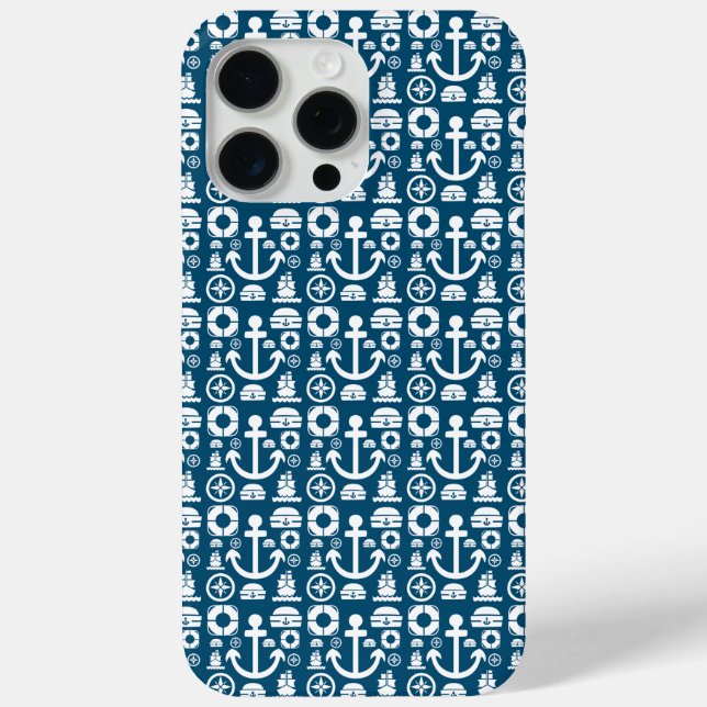 Navy-Matrose Element Meer Muster Case-Mate iPhone  Hülle (Rückseite)
