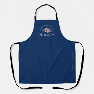 Navy Minimalistisch Best Mama & Koch Personalisier Schürze