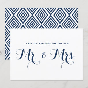 Navy Modern Calligraphy wünscht Herrn. & Mrs. Sign Einladung