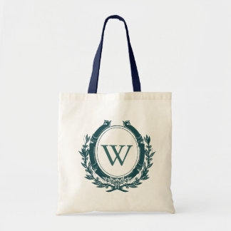 Navy Monogram Tote Bag Tragetasche