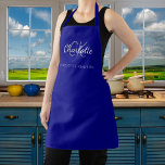 Navy-Monogramm-Namen Schürze<br><div class="desc">Klassisch marineblau. Personalisieren und fügen Sie Ihren Vornamen,  Monogramm-Initialen und vollständigen Namen. Verwenden Sie Ihre Backspace-Taste,  um sie zu löschen,  wenn Sie die Schürze ohne Ihren vollständigen Namen gewollt haben.</div>