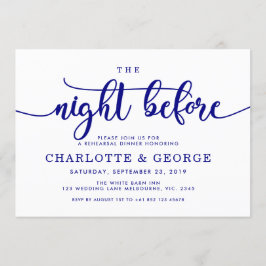 Navy Nacht vor Einladung blau