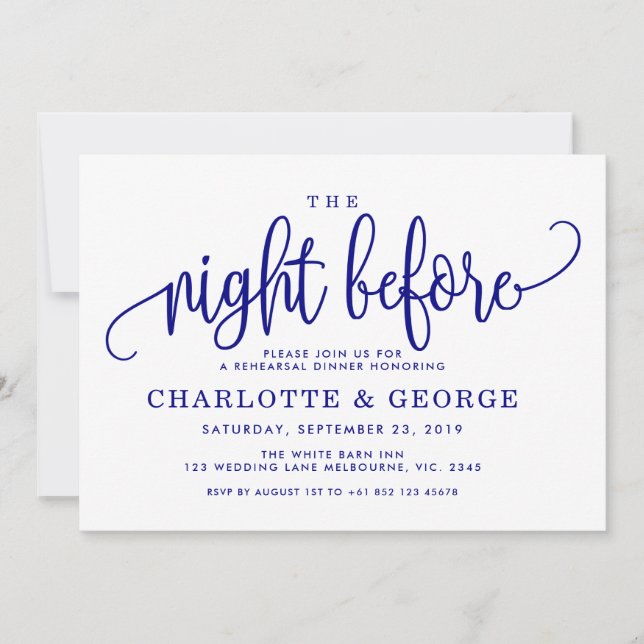 Navy Nacht vor Einladung blau (Vorderseite)