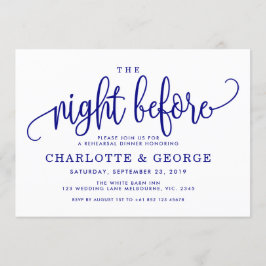 Navy Nacht vor Einladung blau