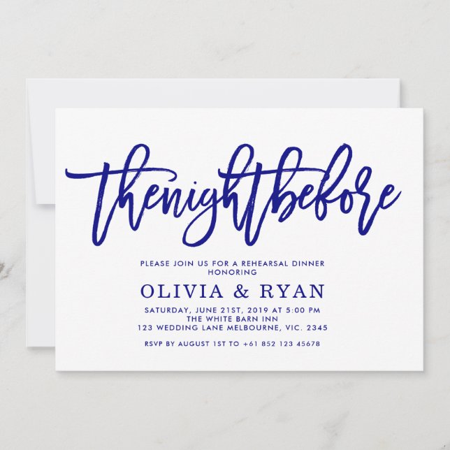 Navy Nacht vor Einladung blau (Vorderseite)