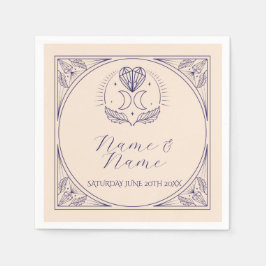 Navy Napkins Hochzeiten Namen Tarot Karten Sterne  Serviette