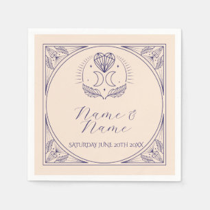 Navy Napkins Hochzeiten Namen Tarot Karten Sterne Serviette