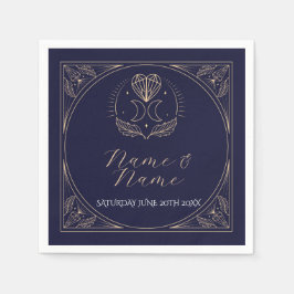 Navy Napkins Hochzeiten Namen Tarot Karten Sterne  Serviette