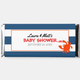 Navy Nautic Crab Baby Showe bevorzugt Candy Wrappe Notizblock