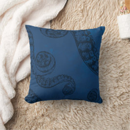 Navy Nautic Octopus Tentacle Throw Kissen