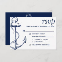 Navy Nautic Sketch Anchor | UAWG zur Wahl