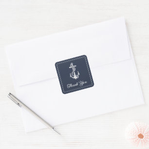 Navy Nautical Anchor Danke Stickers