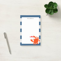 Navy Nautical Frisbee Crab Personalisiert