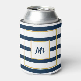 Navy Nautical Stripes Mr. Dosenkühler