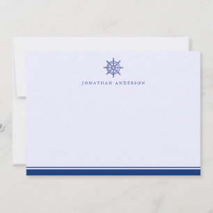 Navy Nautical Themed - Helm Note Card Mitteilungskarte