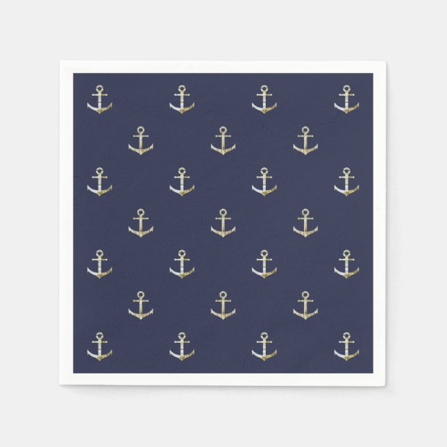 Navy-nautischer Anker Serviette (Vorderseite)