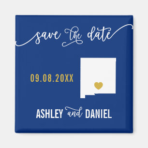 Navy New Mexico Hochzeit Speichern Sie die Datumsk Magnet
