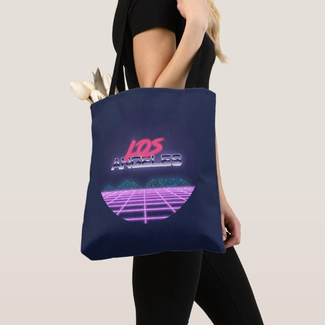 Navy New Wave Retro LA 80er Tasche (Von Nahem)