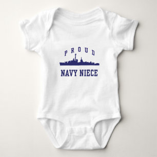Navy Niece Baby Strampler