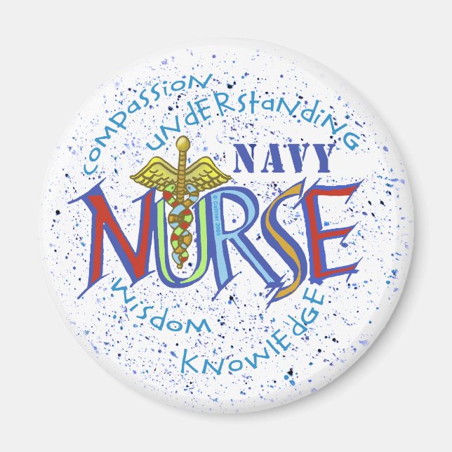 Navy Nurse Motto Magnet (Vorne)