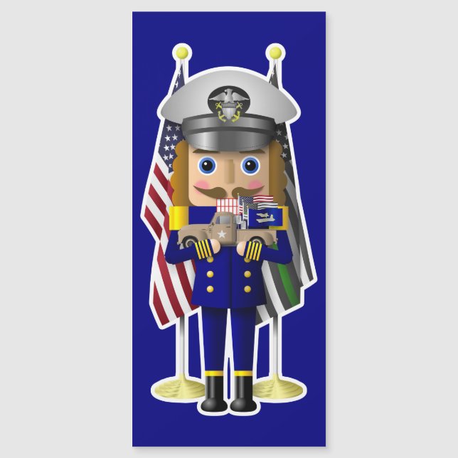 Navy Nutcracker mit wenig militärischem LKW Magnetkarte (Vorderseite)