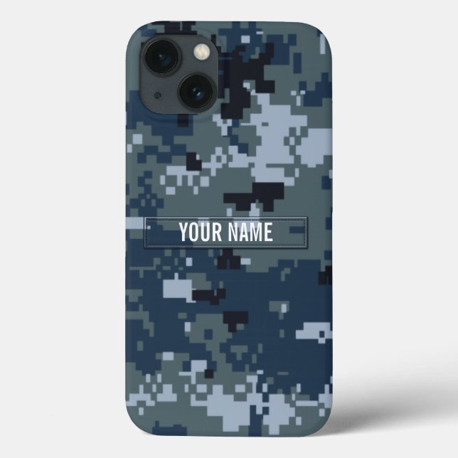 Navy NWU Camouflage anpassbar Case-Mate iPhone Hülle (Rückseite)